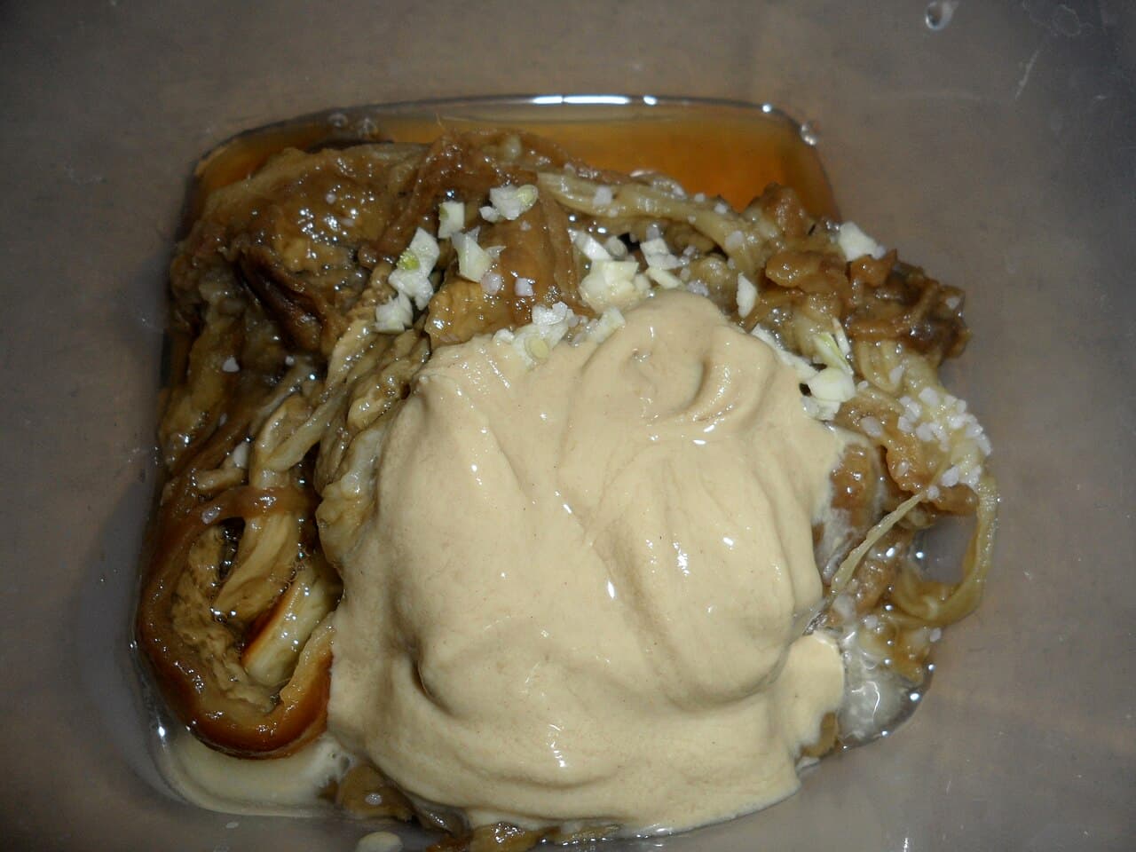 Source photograph of Baba ghanoush