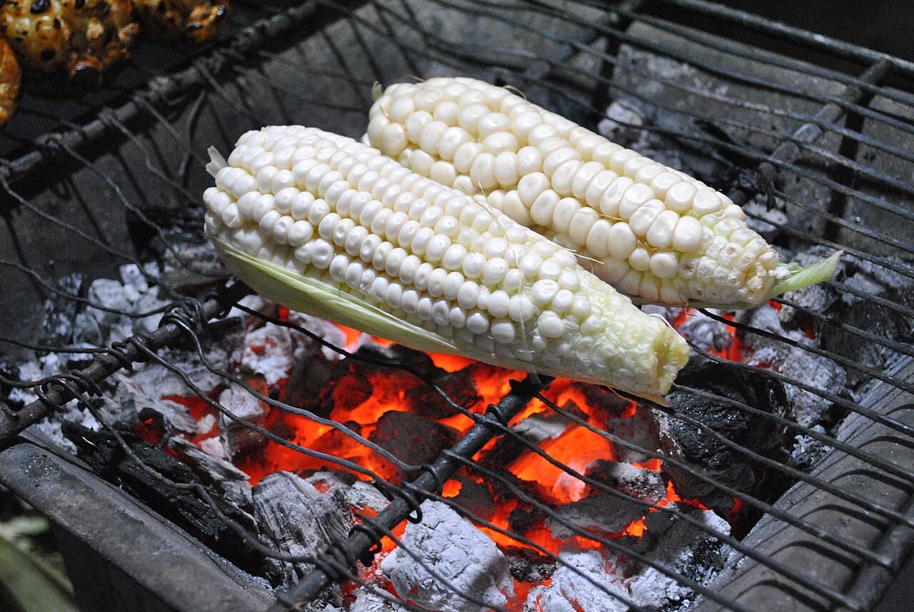 Source photograph of Elote. Not official I Want Some Food pixel artwork.