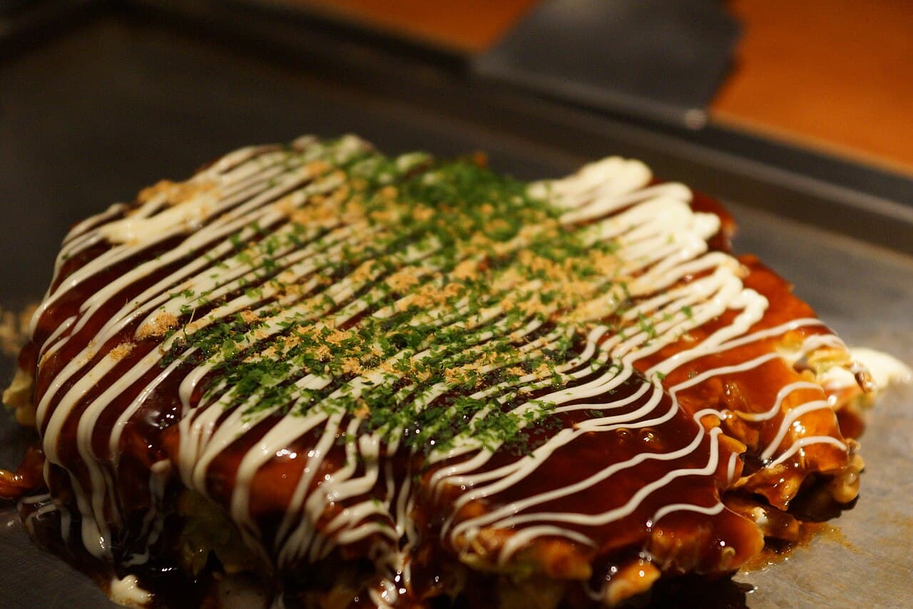 Source photograph of Okonomiyaki
