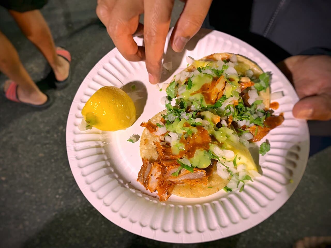 Source photograph of Tacos al pastor