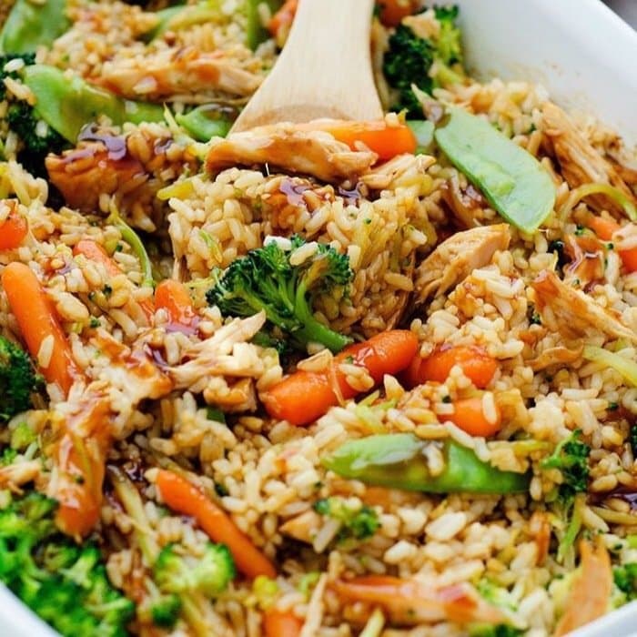 Source photograph of Teriyaki Chicken Casserole