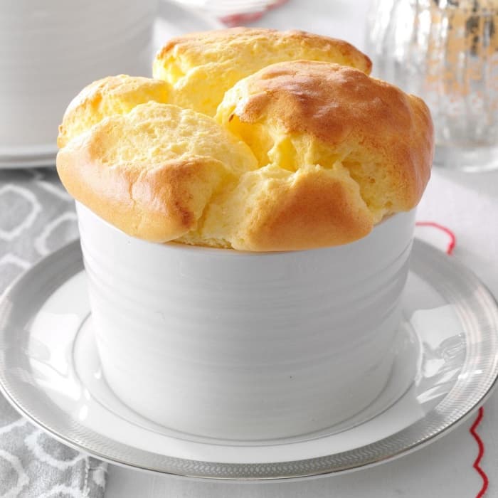Source photograph of Three-cheese souffles