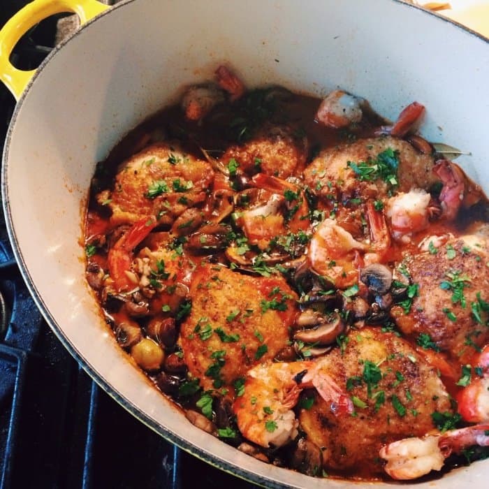 Source photograph of Chicken Marengo
