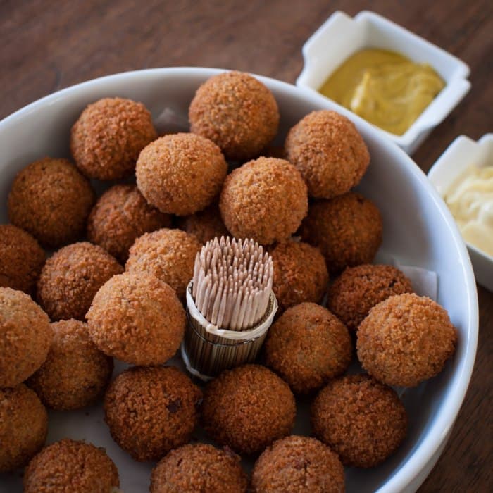 Source photograph of Bitterballen (Dutch meatballs)