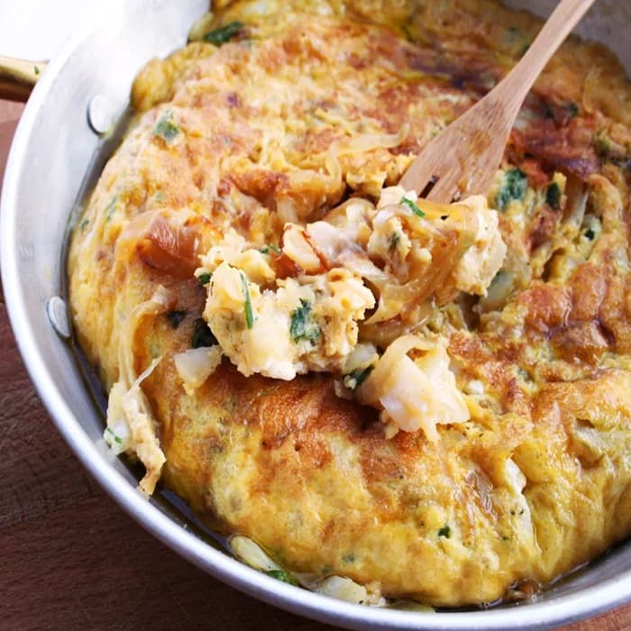 Source photograph of Salt cod tortilla