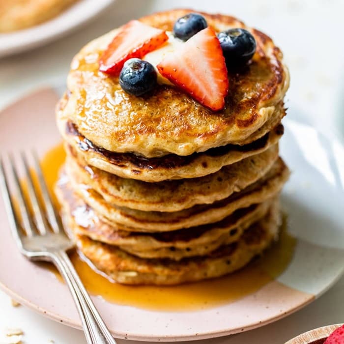 Source photograph of Oatmeal pancakes