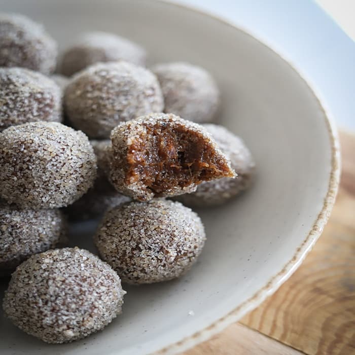 Source photograph of Caribbean Tamarind balls. Not official I Want Some Food pixel artwork.