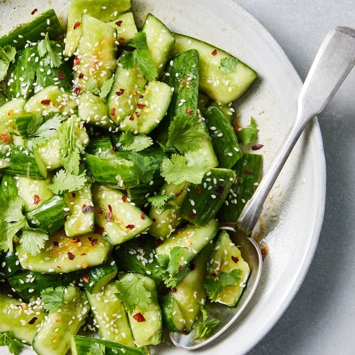 Source photograph of Sesame Cucumber Salad
