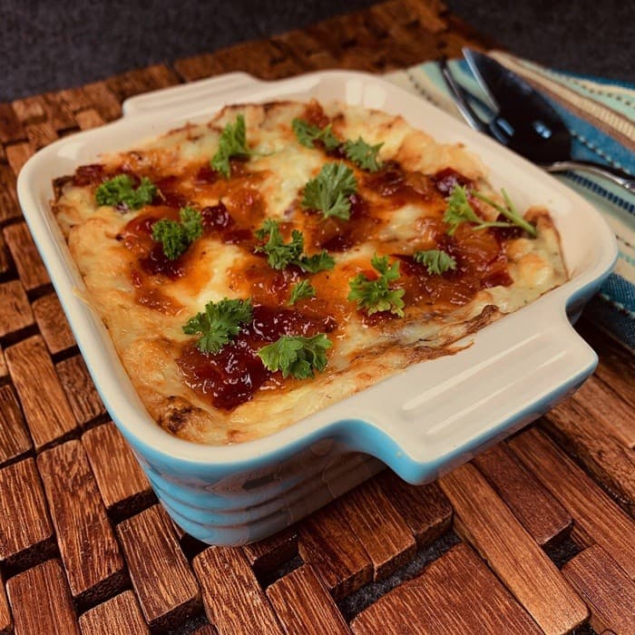 Source photograph of Pastel de Papas (Chilean Potato Pie)