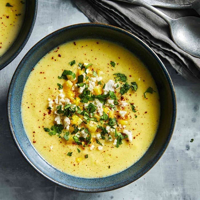 Source photograph of Creamy Corn Soup Recipe