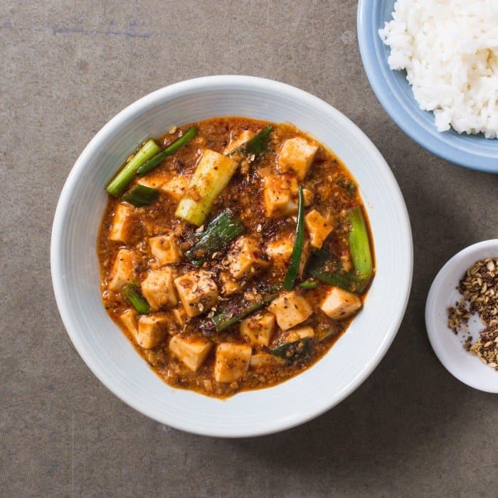 Source photograph of Mapo tofu